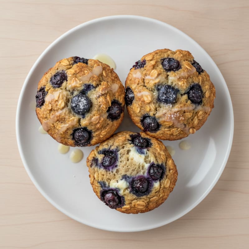 Baked Oat Muffins with Berries