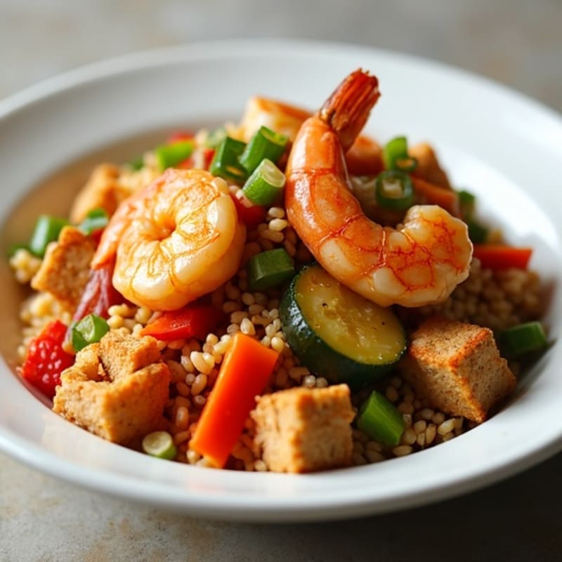 Wholesome Kimchi Rice Skillet with Crispy Vegetables