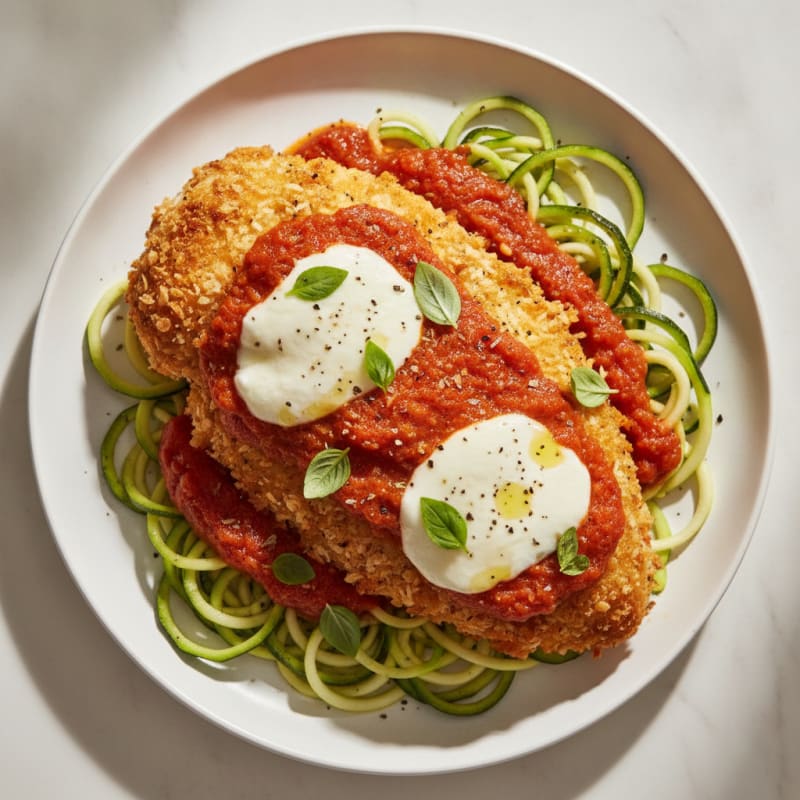 Crispy Chicken Parmesan with Marinara