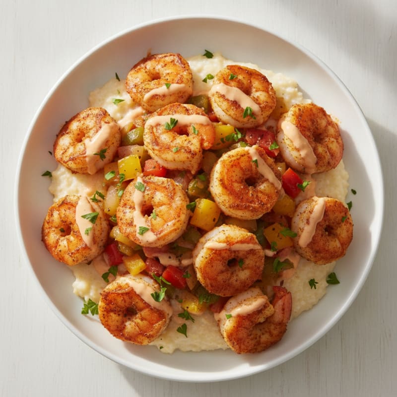 Cajun Shrimp with Creamy Grits