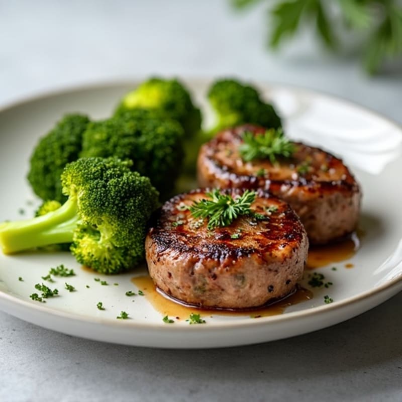 Garlic Herb Steak Bites with Roasted Broccoli