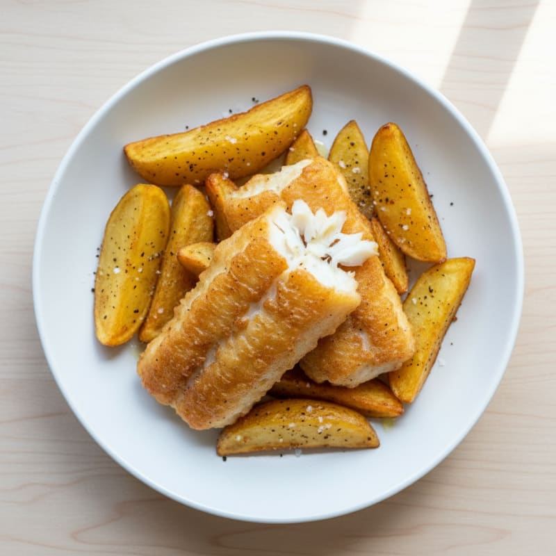 Crispy Beer-Battered Fish and Chips