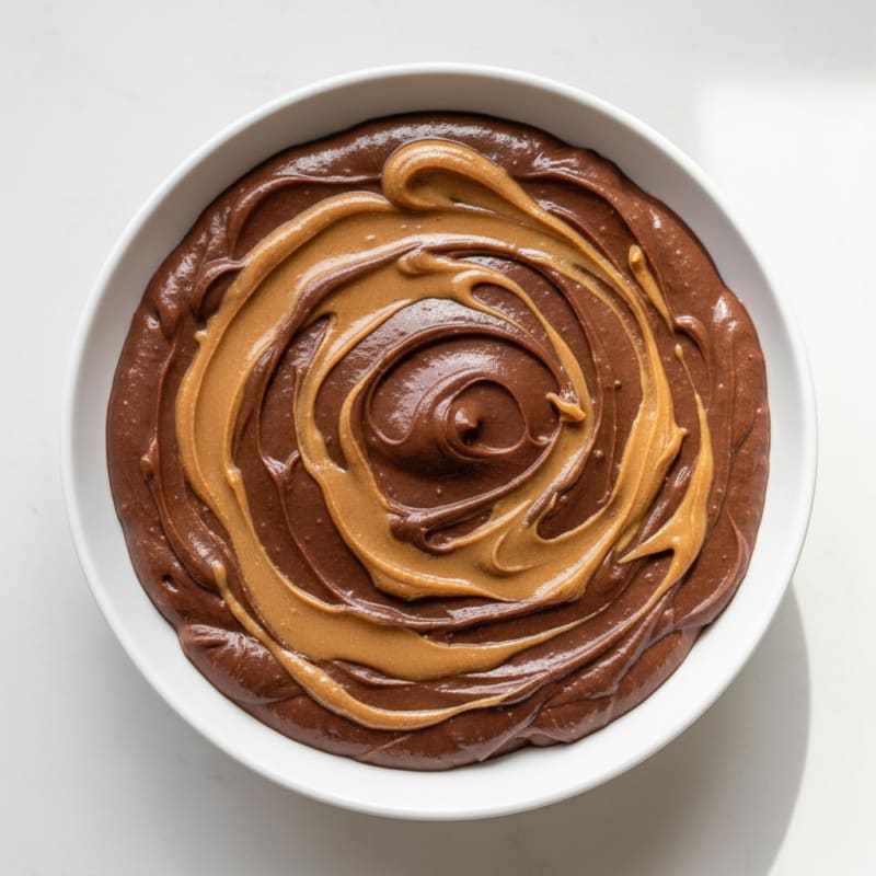 Chocolate Protein Pudding with Peanut Butter Swirl
