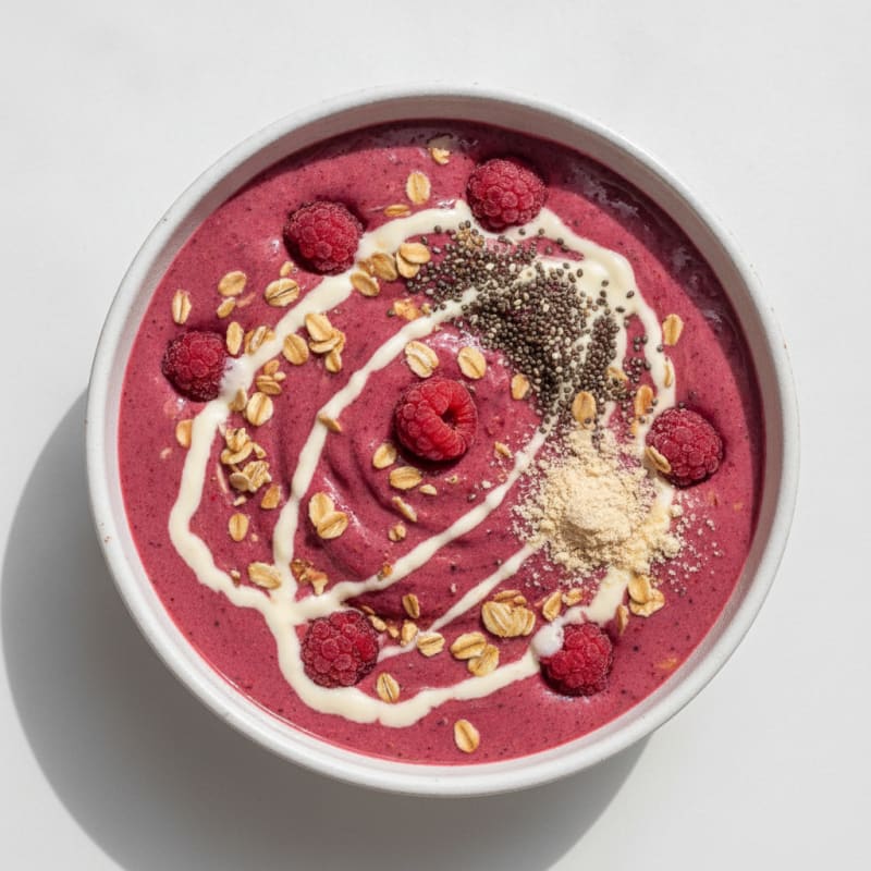 Raspberry Oat Breakfast Smoothie