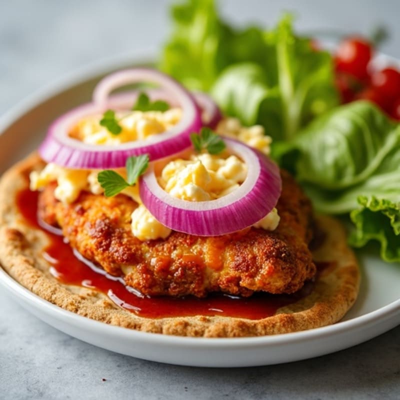 Crispy BBQ Ranch Chicken Flatbread