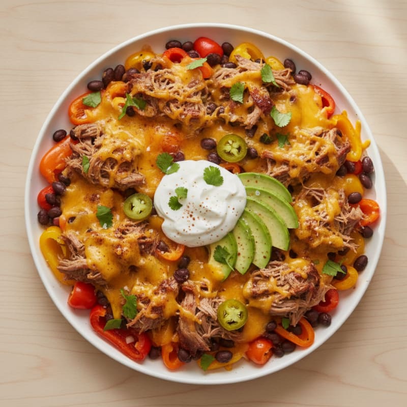 Smoked Pulled Pork Nacho Platter