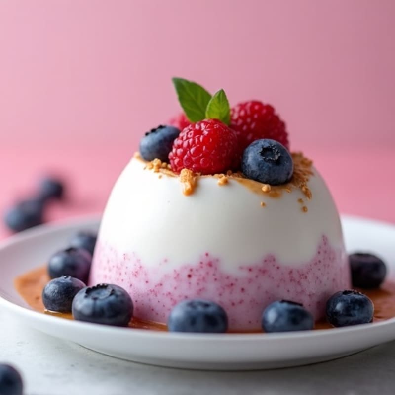 Silky Greek Yogurt Protein Mousse with Berries