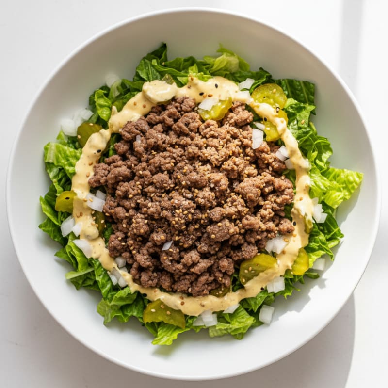 Ground Beef Big Mac Bowl