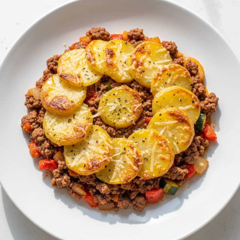 Hearty Minced Beef and Potato Bake