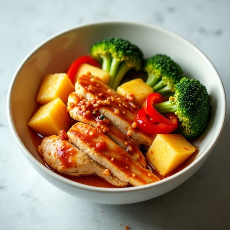 Lightened-Up Sweet and Sour Chicken Bowl