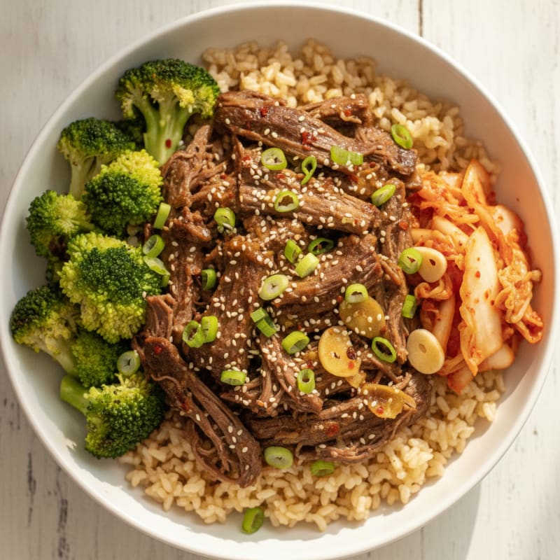Slow Cooker Korean Beef Bowls