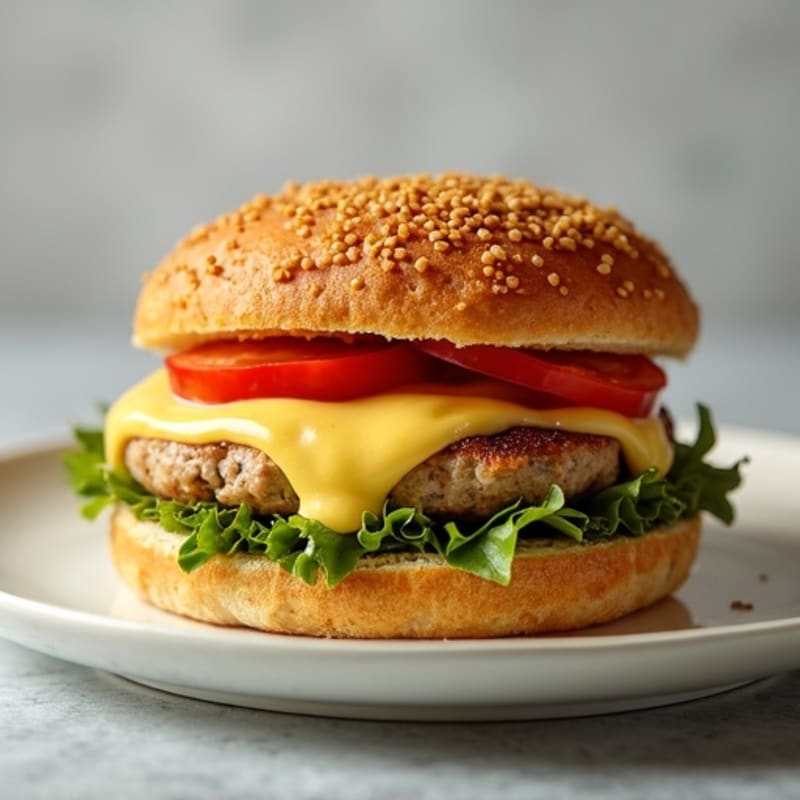 Crispy Baked Mozzarella-Stuffed Turkey Burger
