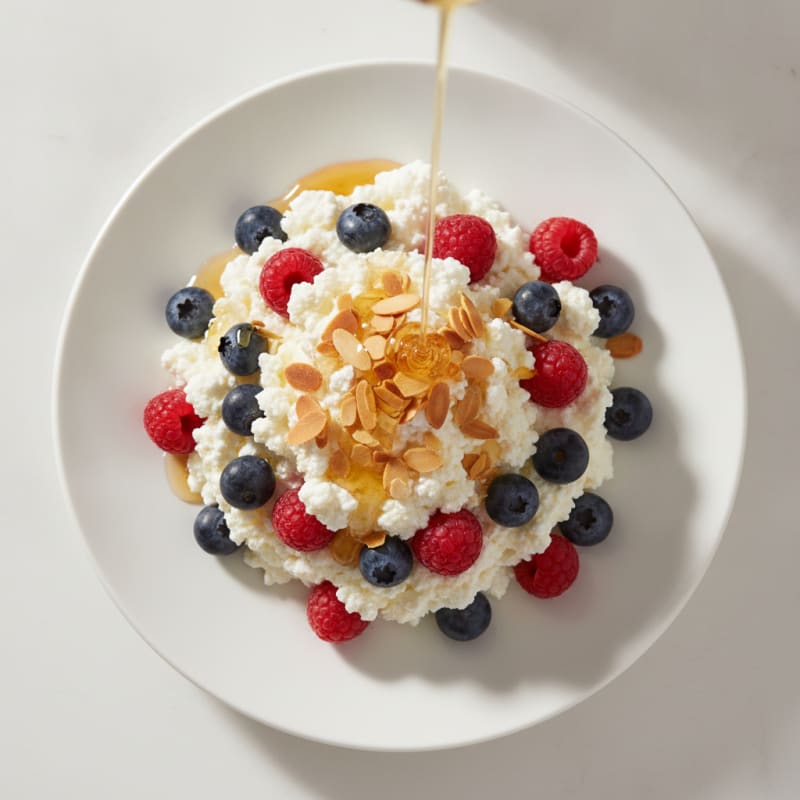Creamy Cottage Cheese and Mixed Berry Parfait