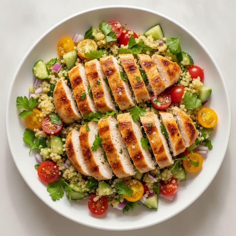 Lemon Herb Chicken and Quinoa Salad