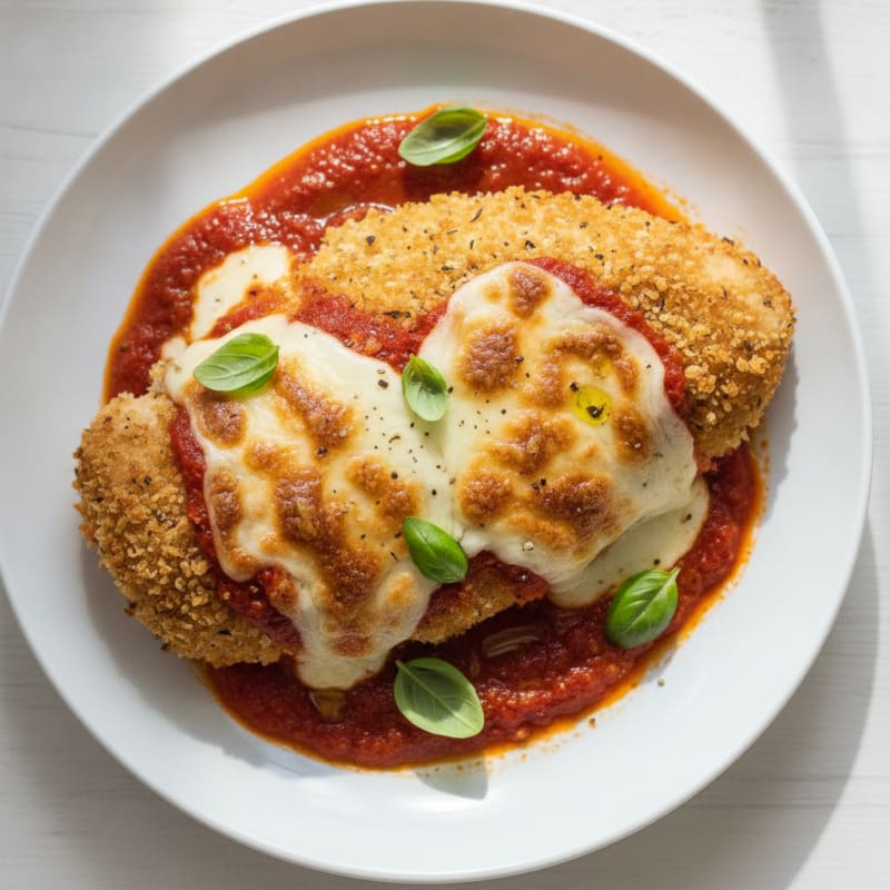 Baked Crispy Chicken Parmesan