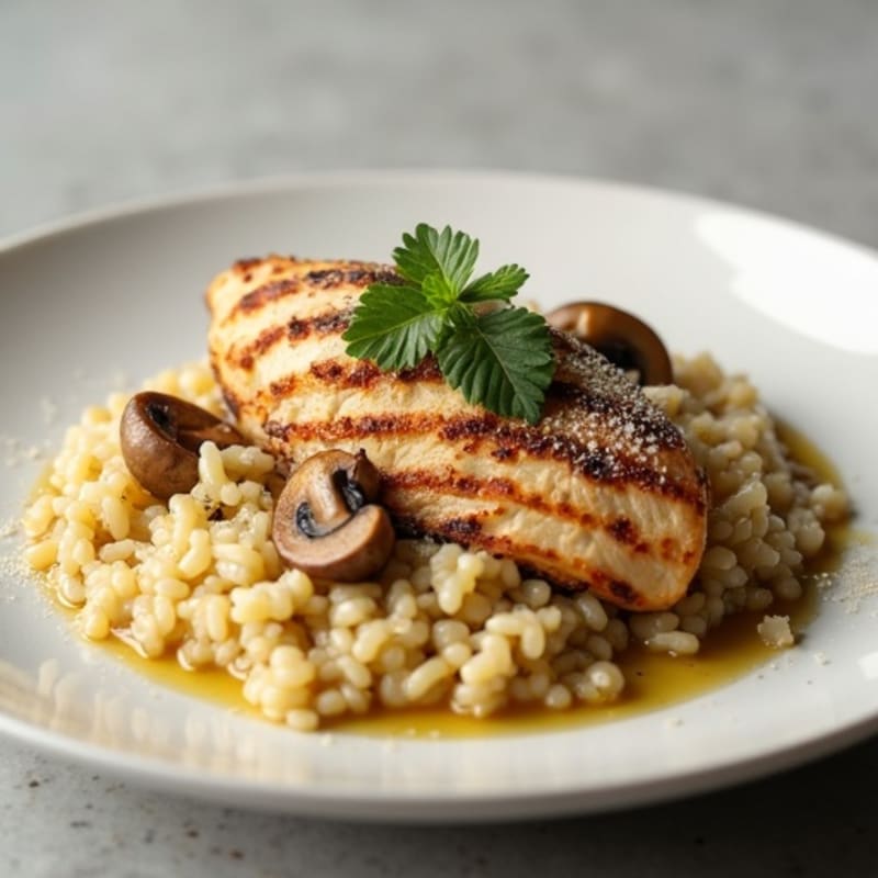 Healthy Creamy Mushroom Risotto