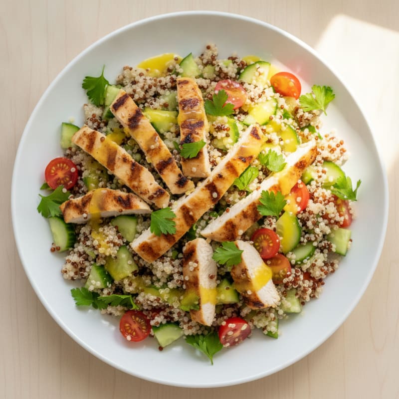 Grilled Chicken and Quinoa Salad with Lemon Vinaigrette
