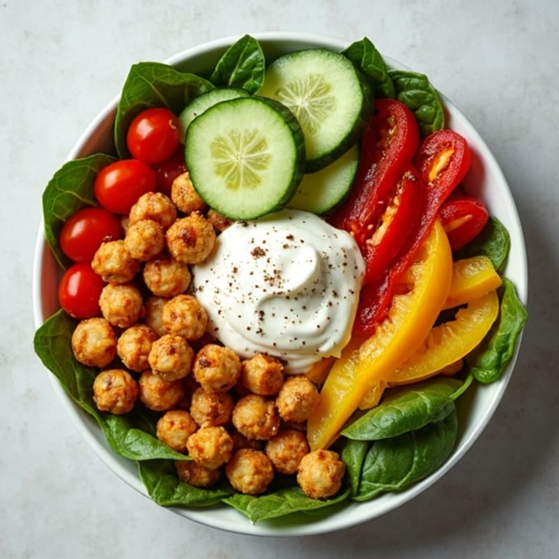 Crispy Roasted Chickpea and Fresh Vegetable Bowl
