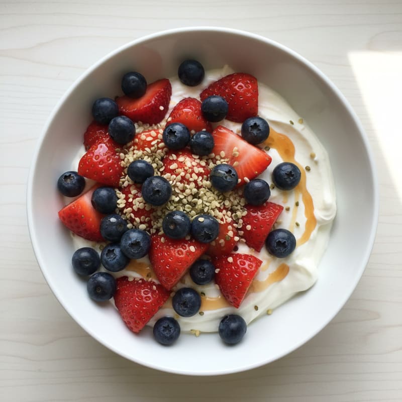 Creamy Greek Yogurt Protein Bowl with Mixed Fruit