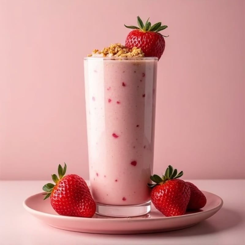 Creamy Strawberry-Peanut Butter Protein Shake