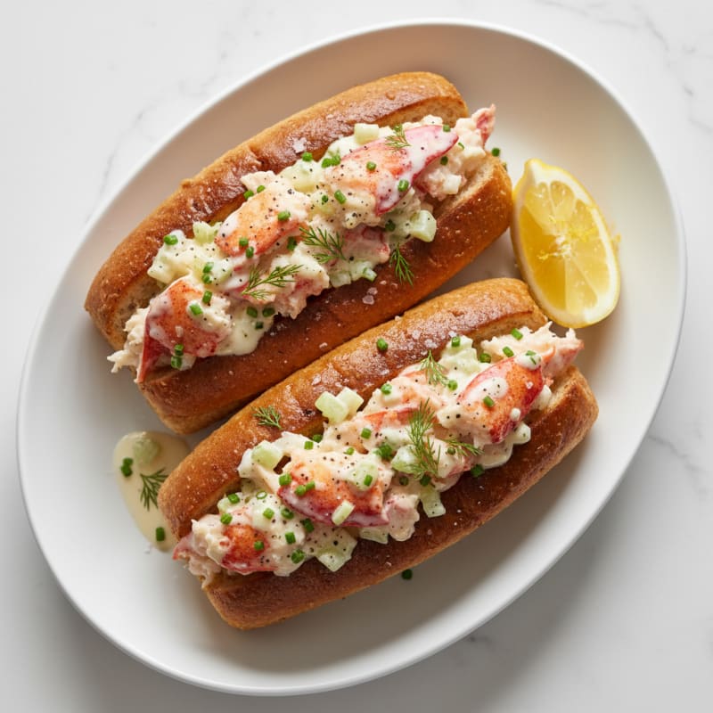 Creamy Lemon-Herb Lobster Rolls