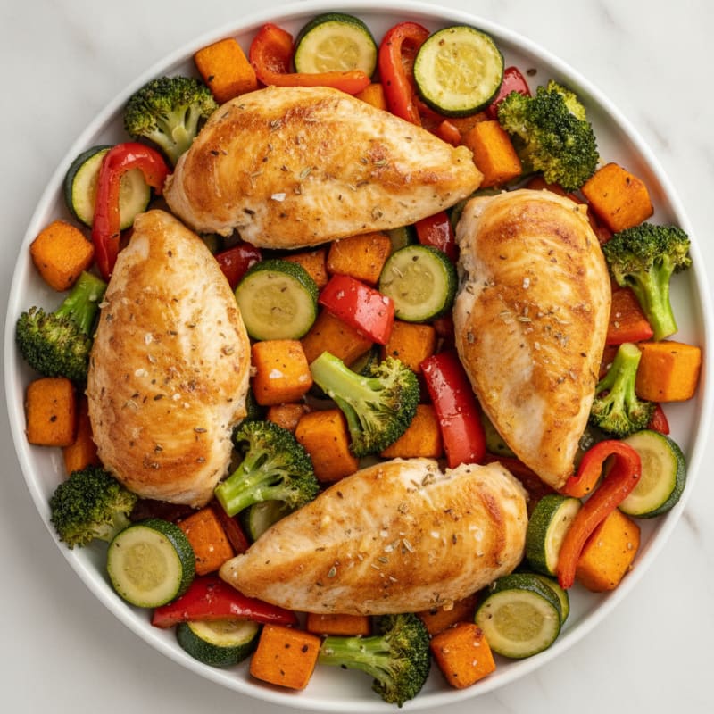 Sheet Pan Lemon Herb Chicken and Veggies