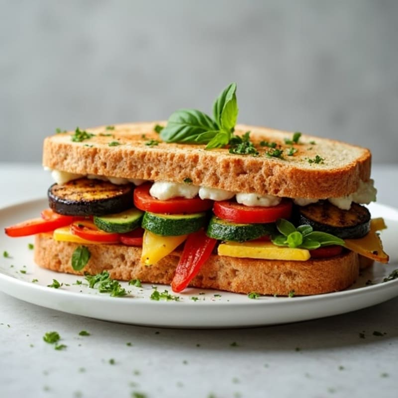 Herb-Marinated Grilled Vegetable Panini