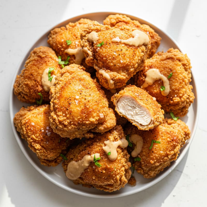 Crispy Buttermilk Fried Chicken Thighs