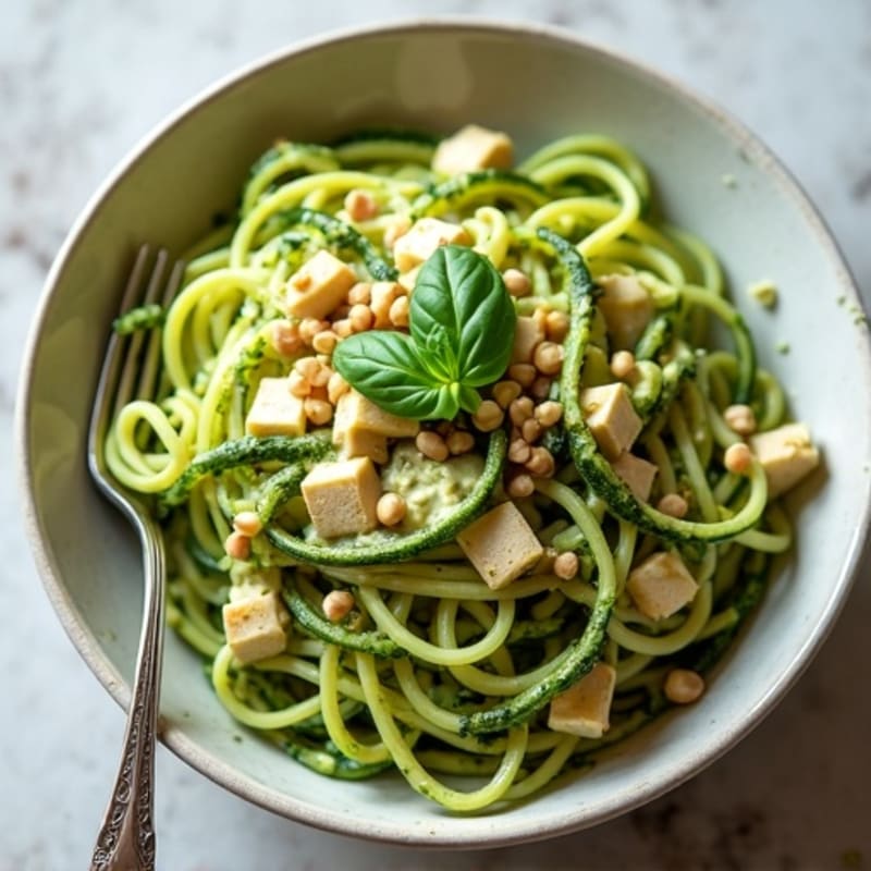 Creamy Vegan Pesto Zucchini Noodles