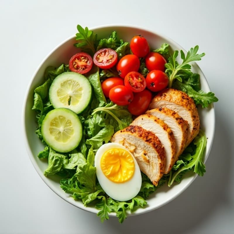 Crisp Avocado and Mixed Greens Salad Bowl