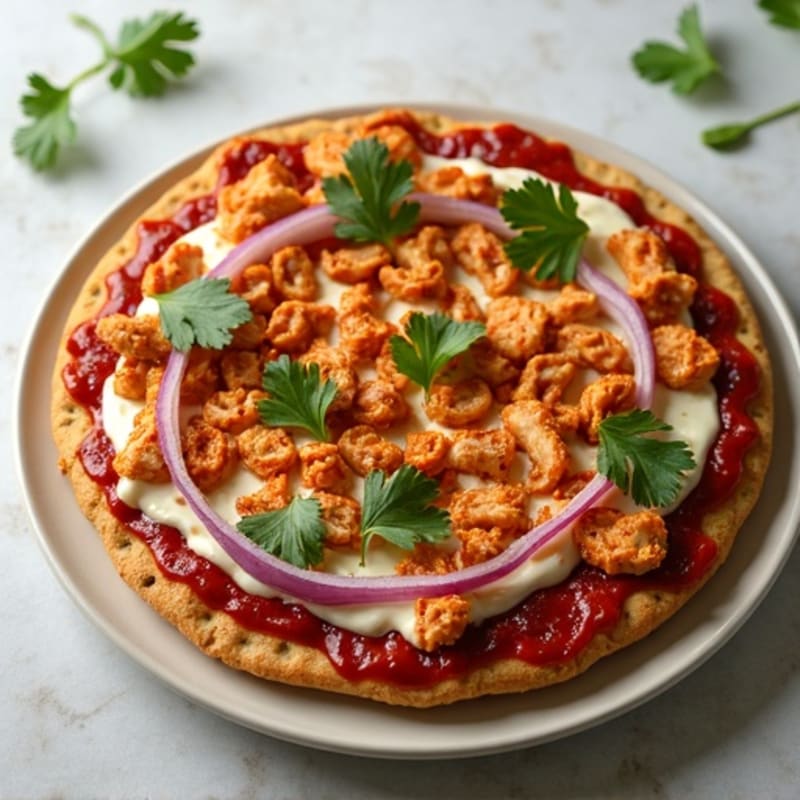 BBQ Chicken Flatbread Pizza with Greek Yogurt Crust