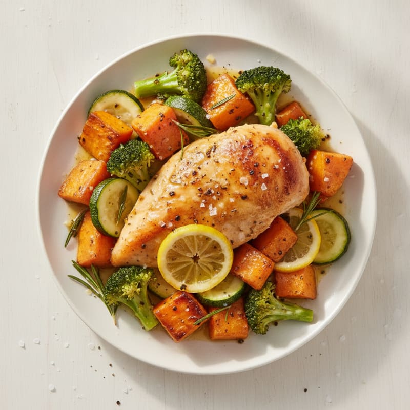 Lemon-Herb Roasted Chicken with Vegetables