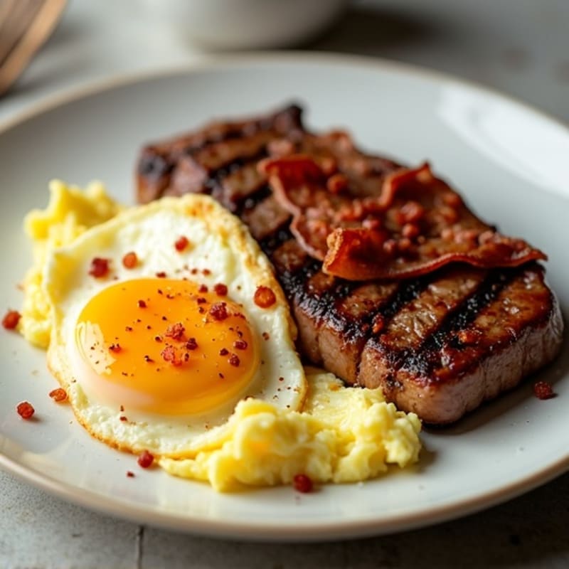 Seared Steak and Scrambled Eggs