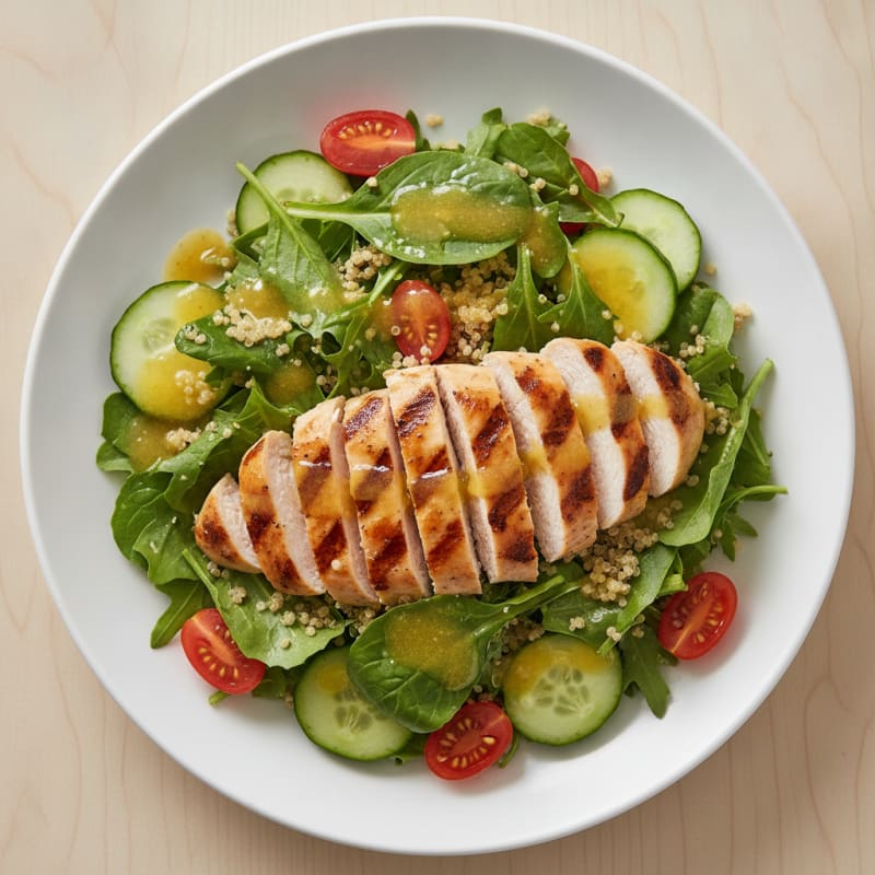 Grilled Chicken and Quinoa Salad with Lemon Vinaigrette