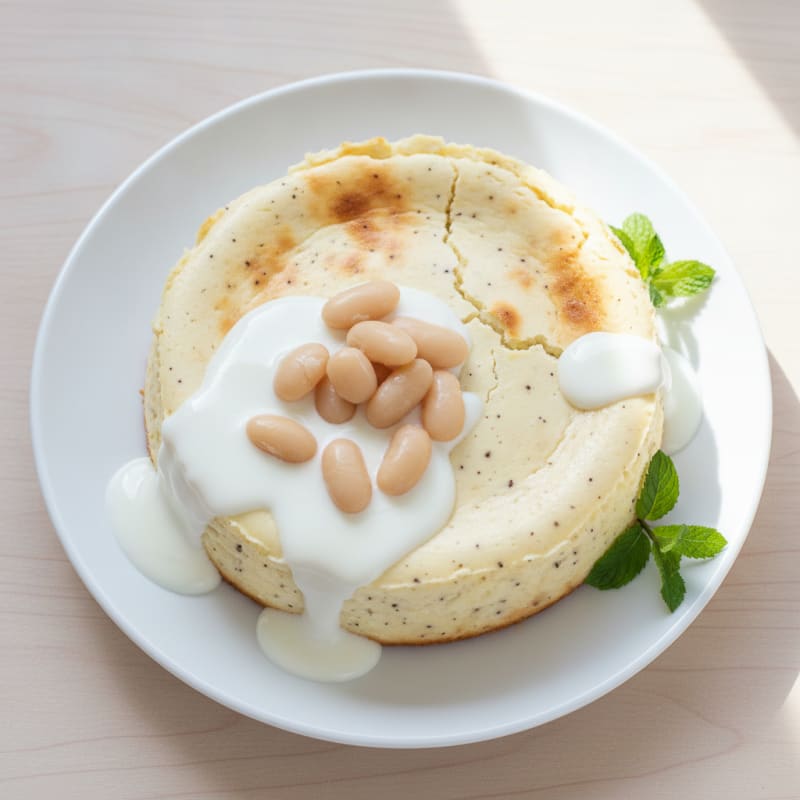 Silky Vanilla Bean Protein Cheesecake with White Beans