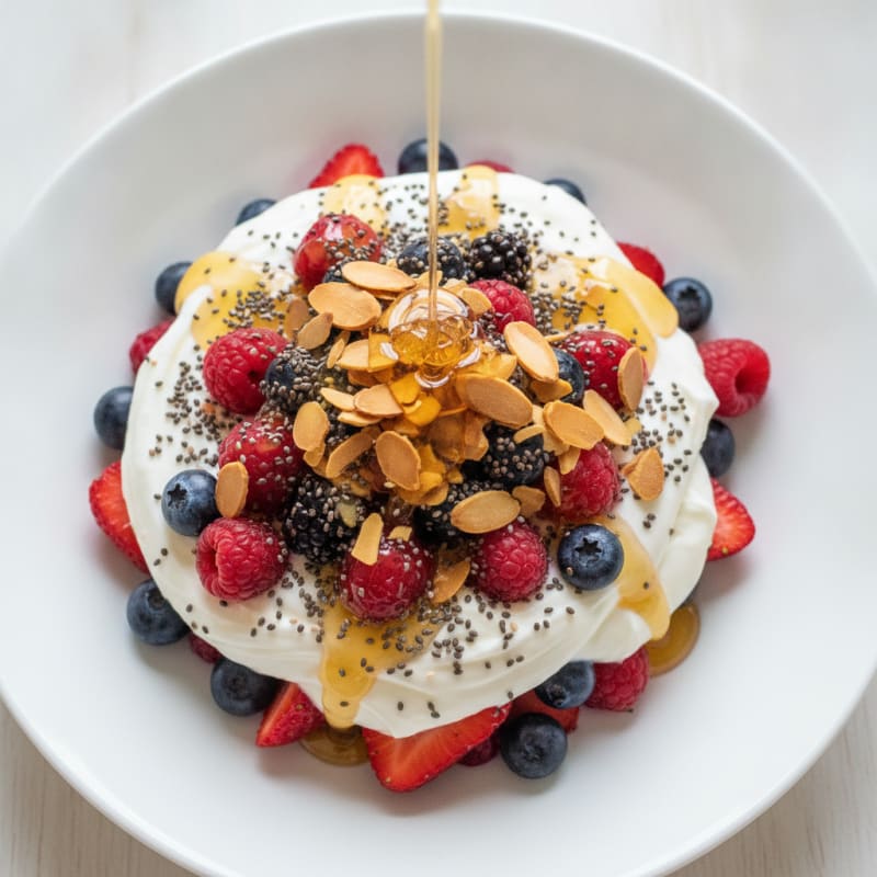 Creamy Greek Yogurt Parfait with Berries and Chia Seeds