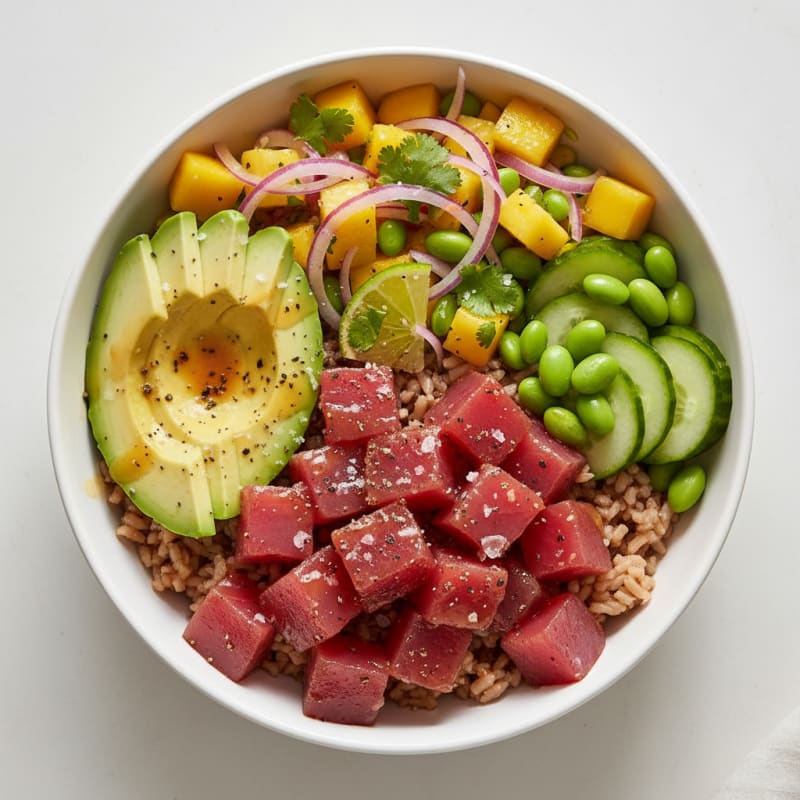 Ahi Tuna Poke Bowl with Tropical Salsa