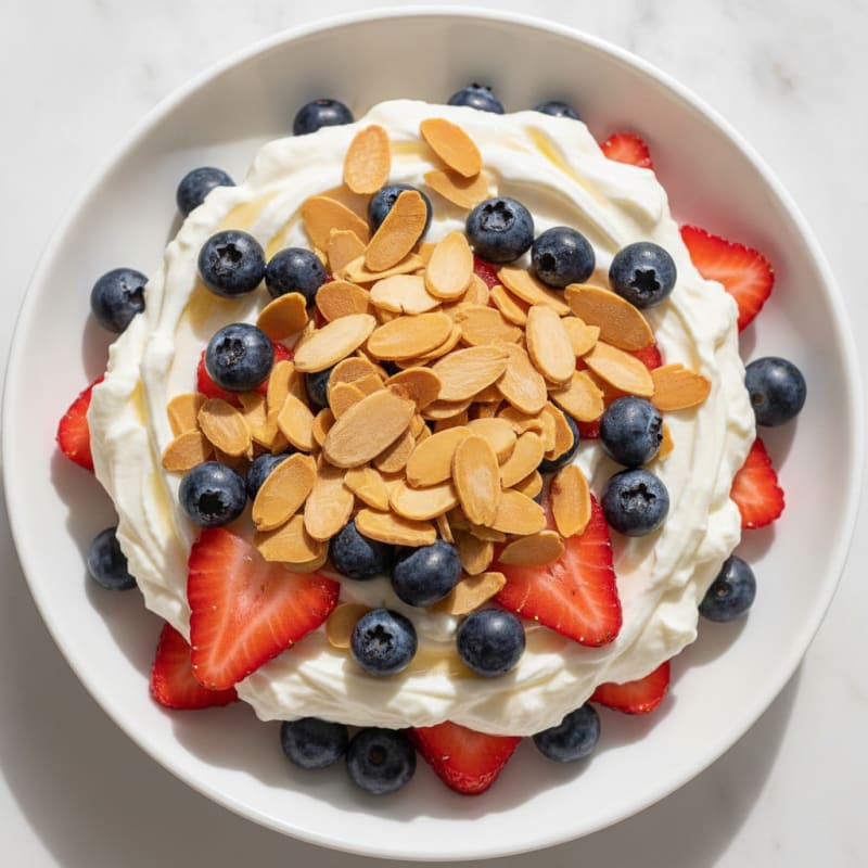 Greek Yogurt Protein Parfait with Berries and Almonds
