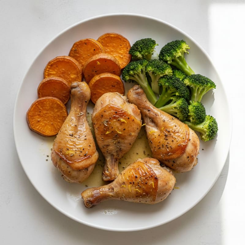 Lemon Herb Roasted Chicken Legs