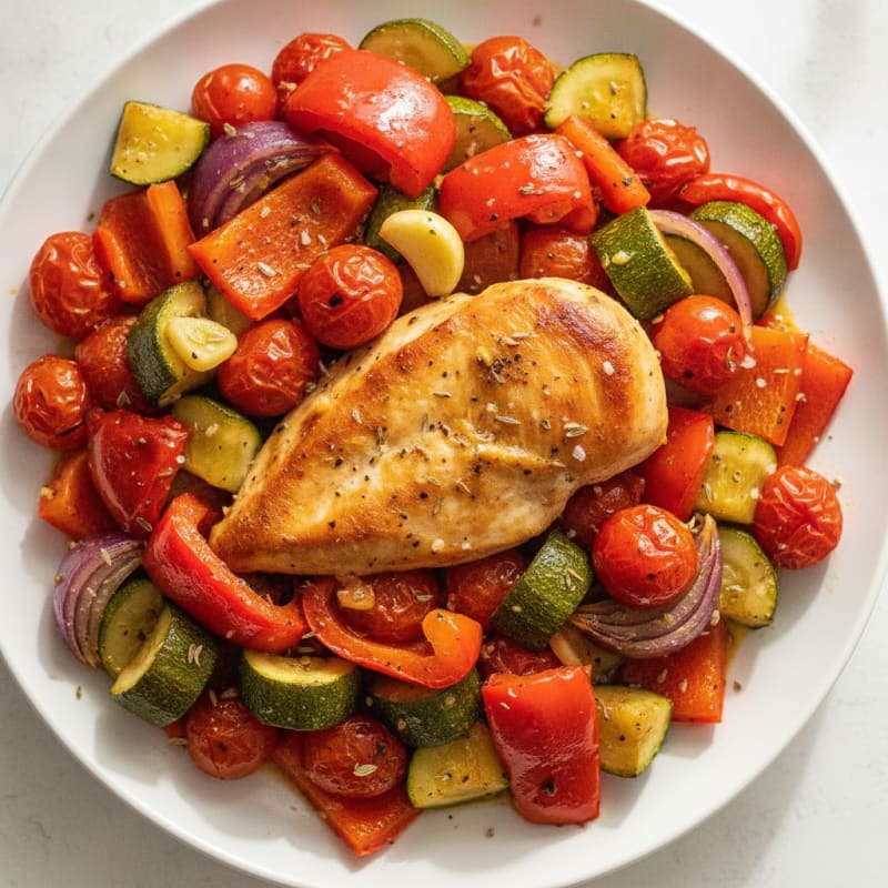 Mediterranean Herb-Roasted Chicken and Vegetables