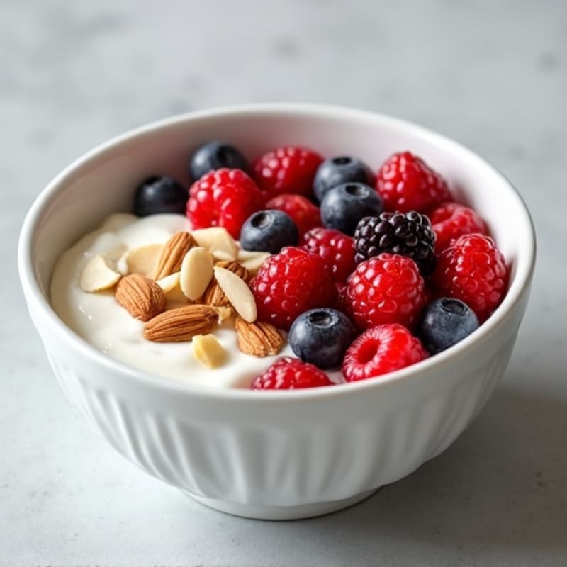 Greek Yogurt Bowl with Berries and Toasted Almonds