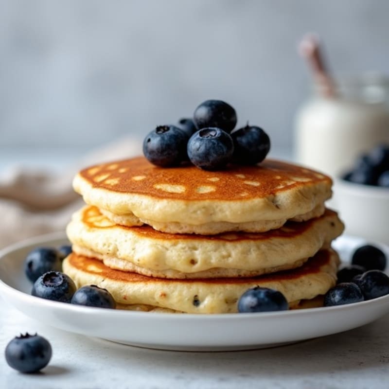 Fluffy High-Protein Blueberry Pancakes