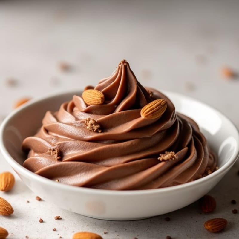 Silky Chocolate Protein Pudding with Almonds