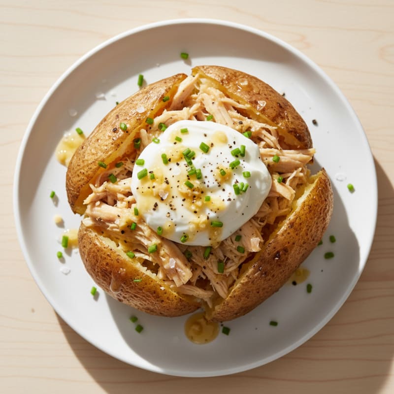 Crispy Baked Potato with Garlic Butter