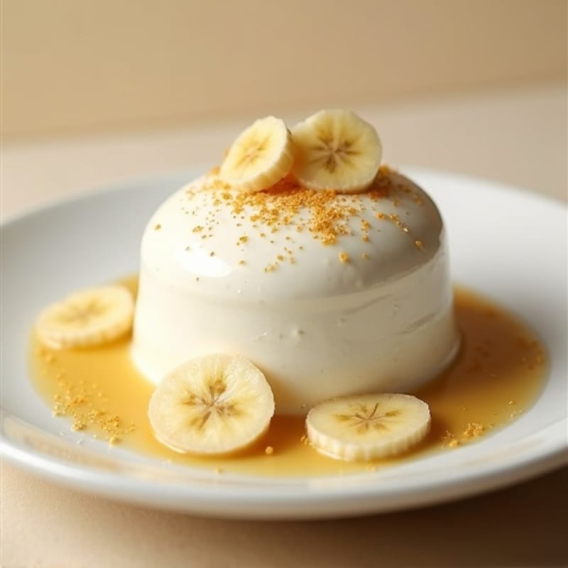 Banana Yogurt Protein Mousse with Whey and Egg Whites