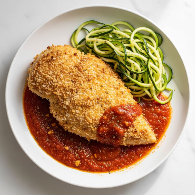 Crispy Parmesan-Crusted Chicken with Marinara
