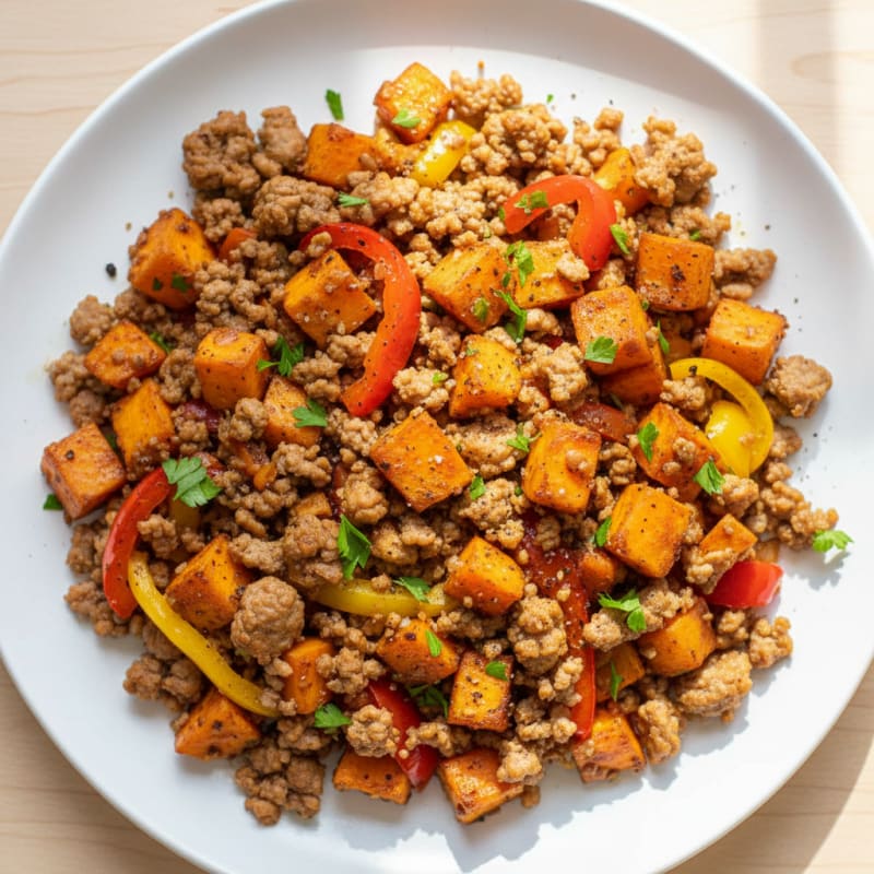 Ground Turkey and Sweet Potato Skillet