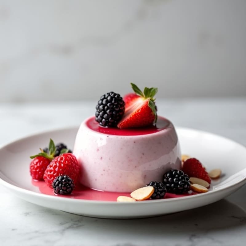 Silky Greek Yogurt Protein Mousse with Mixed Berries