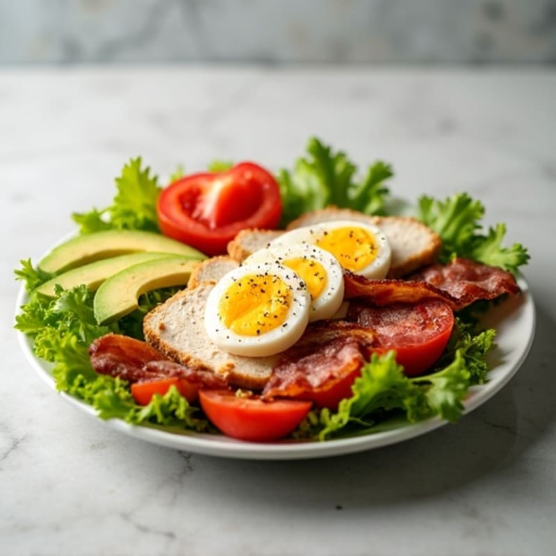 Fresh Cobb Salad with Grilled Chicken and Crispy Bacon