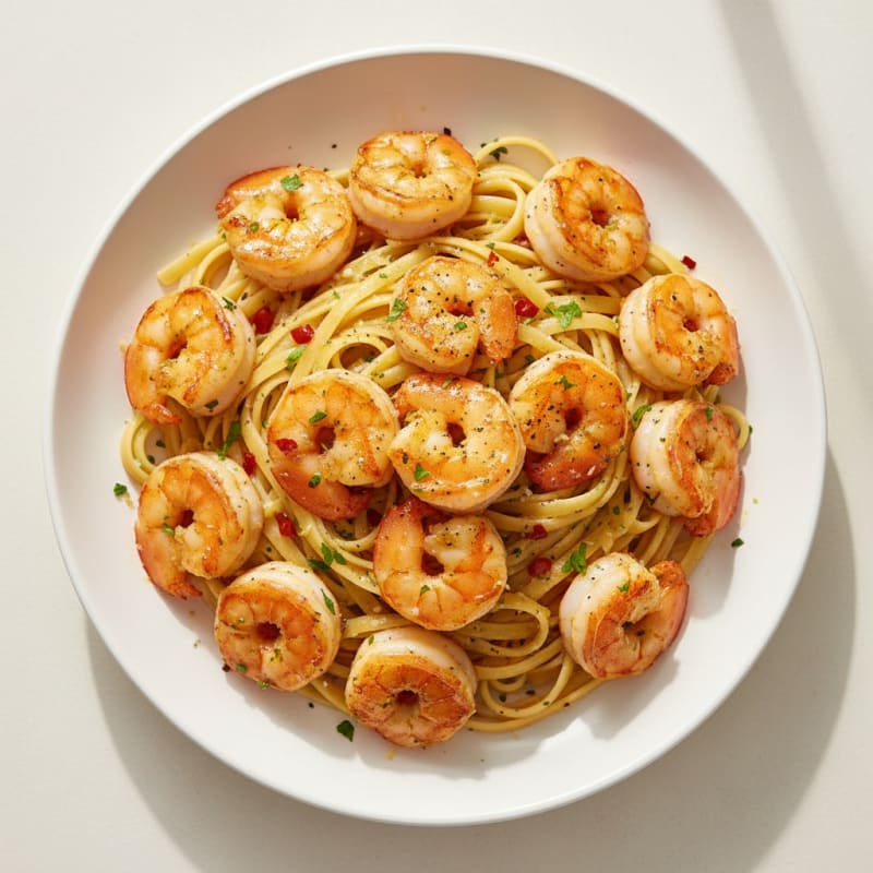 Garlic Butter Shrimp Scampi with Linguine